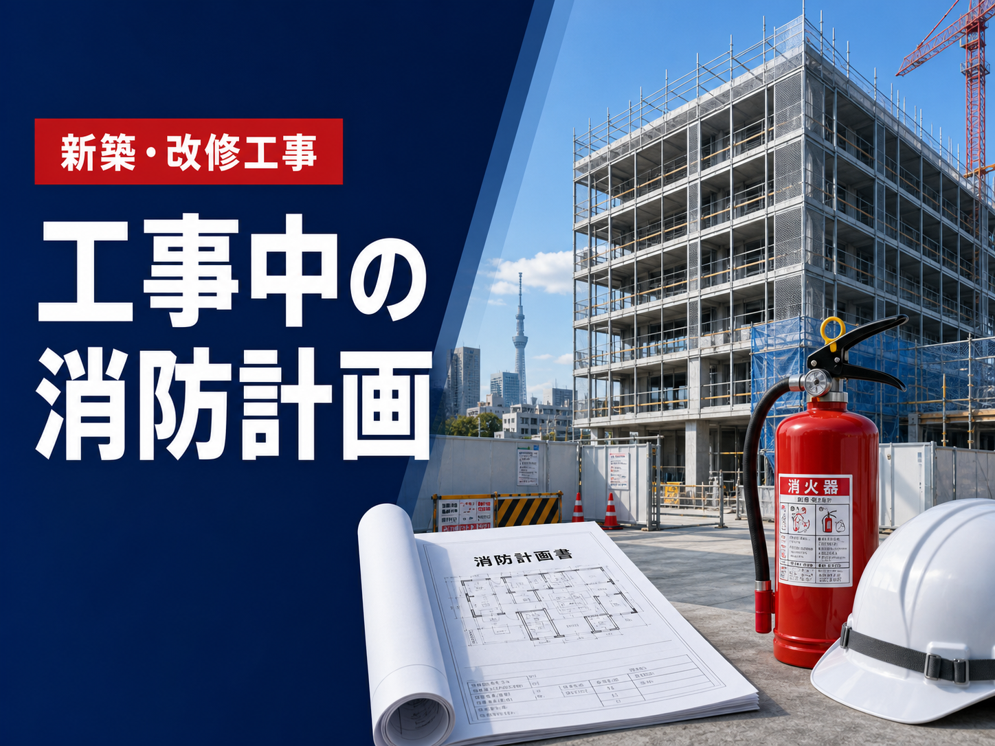 工事中の消防計画とは？対象建物・作成者・記載事項・届出を行政書士が解説【東京消防庁管内】