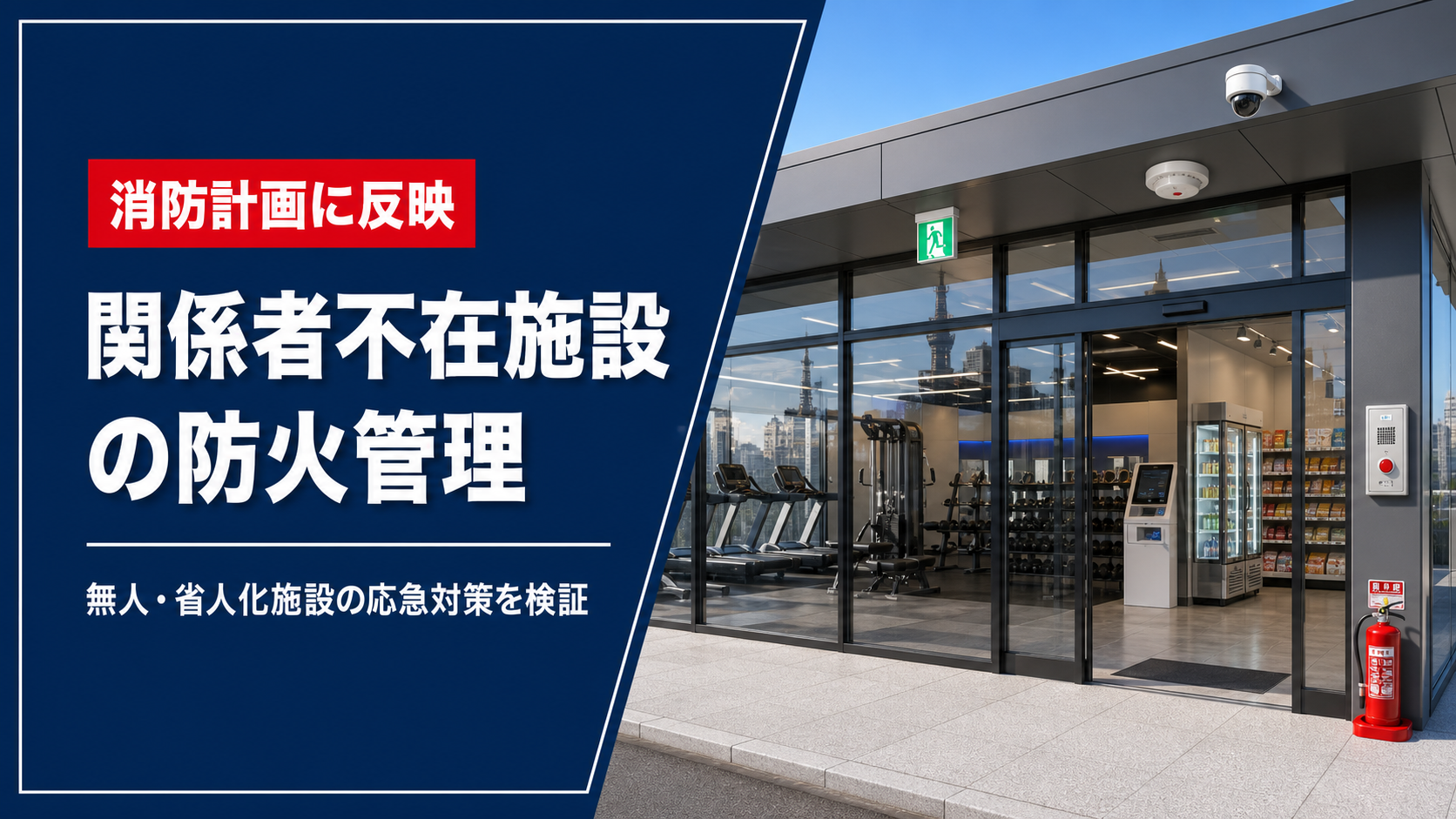 関係者不在施設の防火管理|無人・省人化施設の消防計画と応急対策の検証を解説