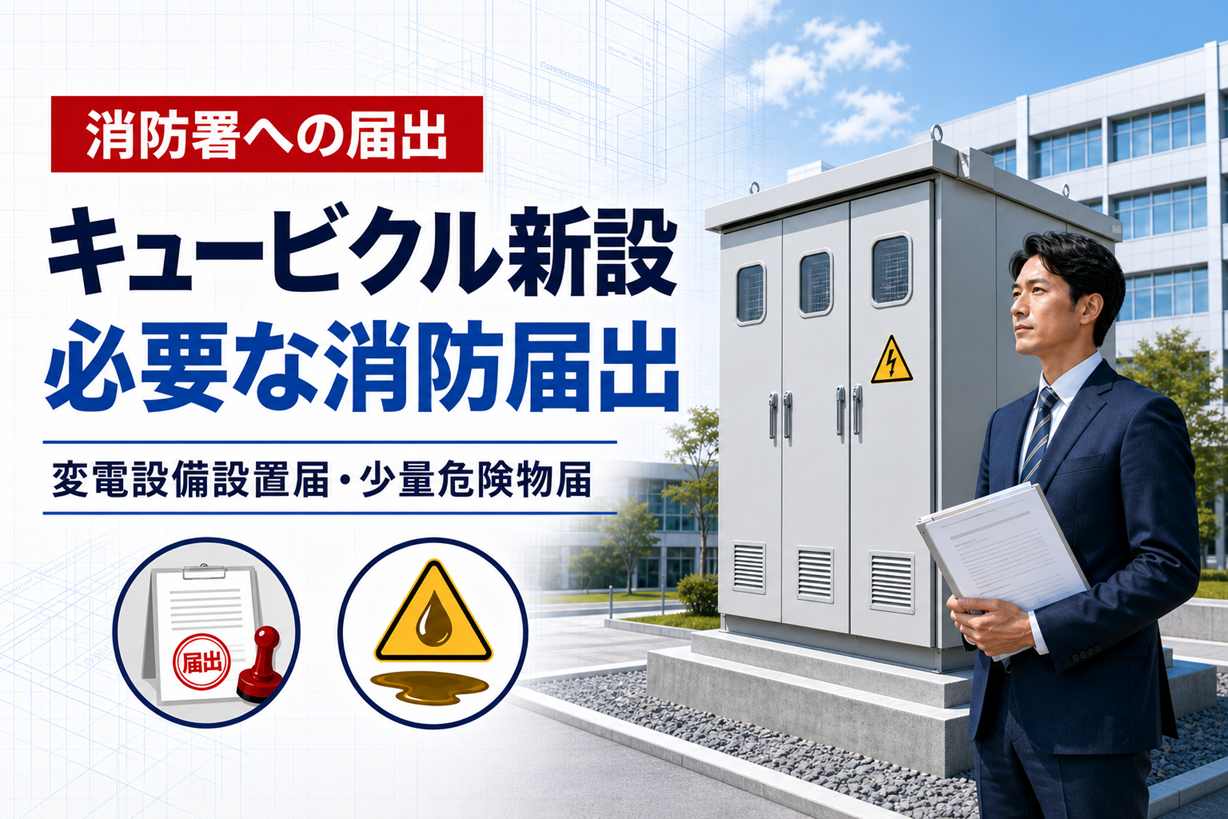 キュービクル新設時に必要な消防署への届出を徹底解説｜変電設備設置届出書と少量危険物届出